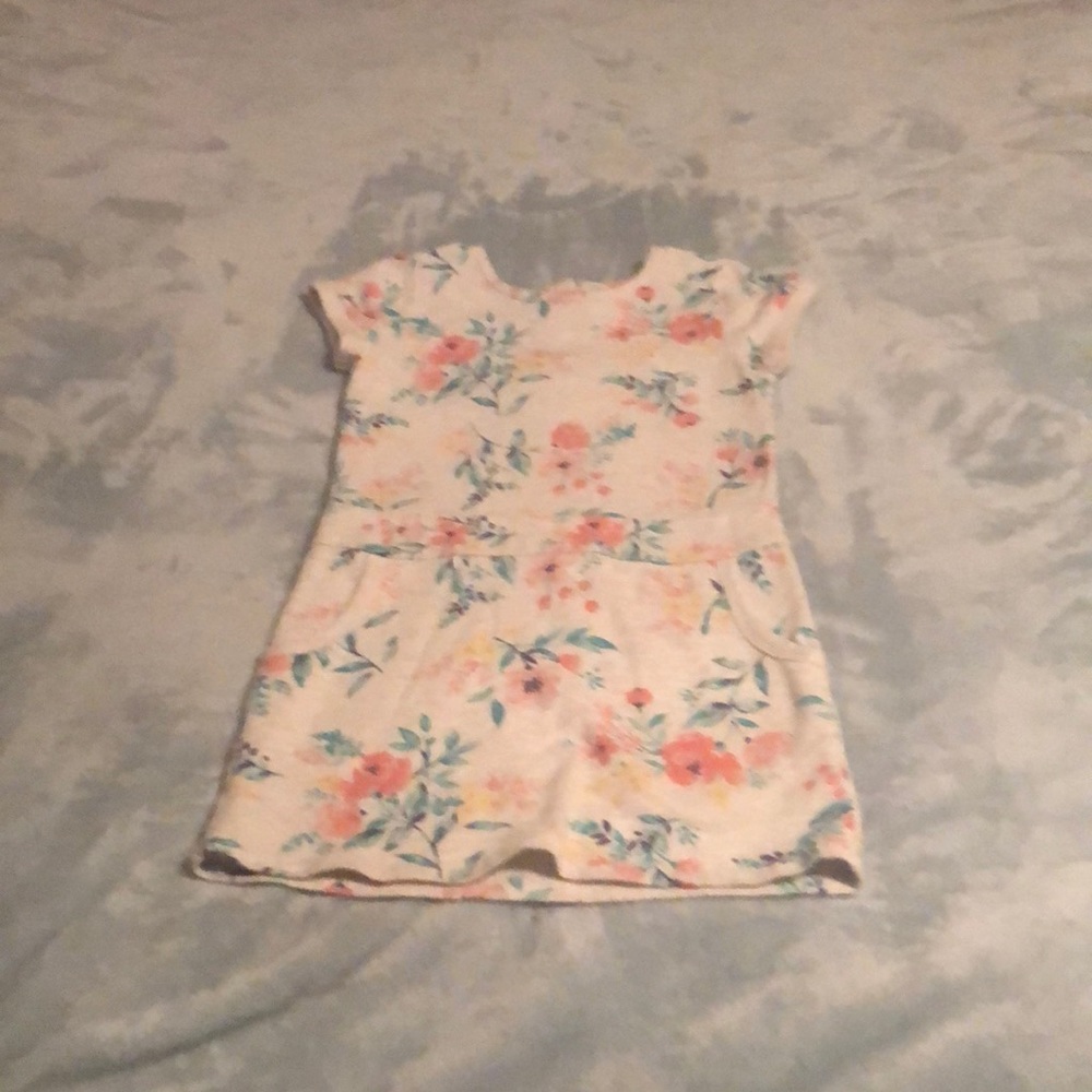 Floral dress girls size 6 100 percent cotton
